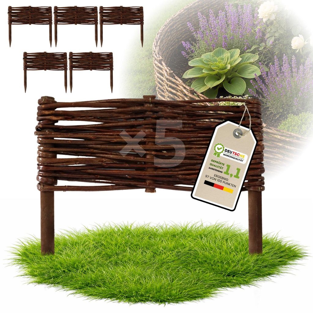 Floranica 5 kusů Vrbový plot 10 cm x 30 cm – Zahradní plot Obrázek produktu 