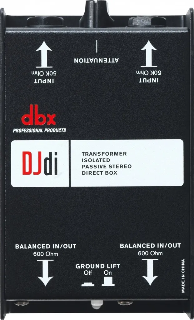 Dbx DJDI Boîtier DI pour Éliminer les Bruits et Parasites Audio