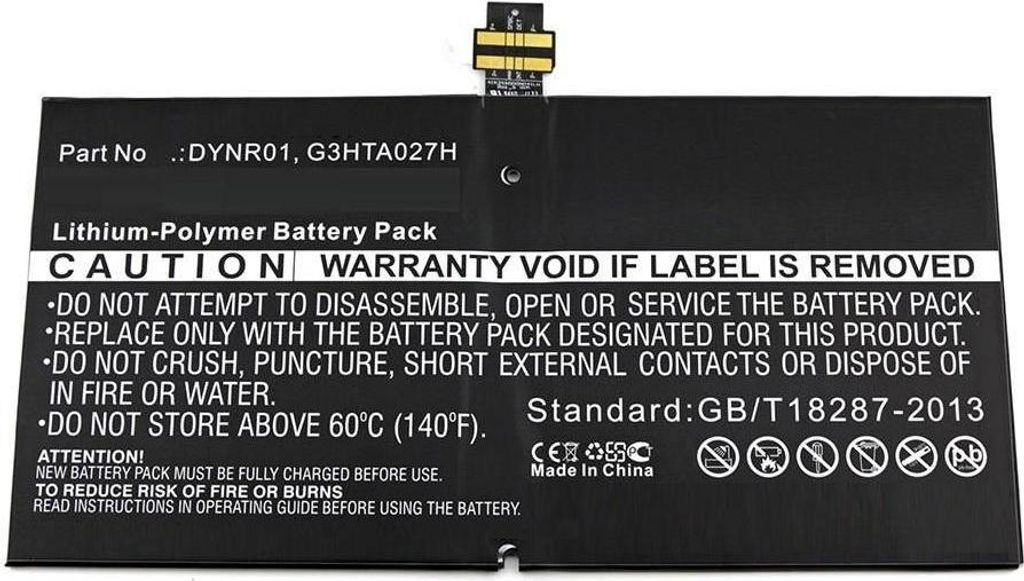 CoreParts Akku 37.24Wh Li-Pol 7.6V Tablet 37.24Wh Li-Pol 7.6V 4900mAh Schwarz für Microsoft Tablet 1724, Surface 4, (MBXTAB-BA073)