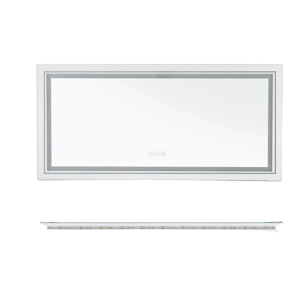 Miroir de salle de bain éclairé LED idéal pour maquillage et rasage net