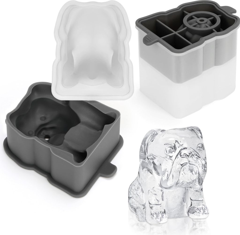 Kurtzy 2er Pack Eiswürfelform Silikon in Hundeform - BPA Freie, Auslaufsichere Eiswürfel Form für Gefrierschrank - Leicht Lösbare, Wiederverwen...