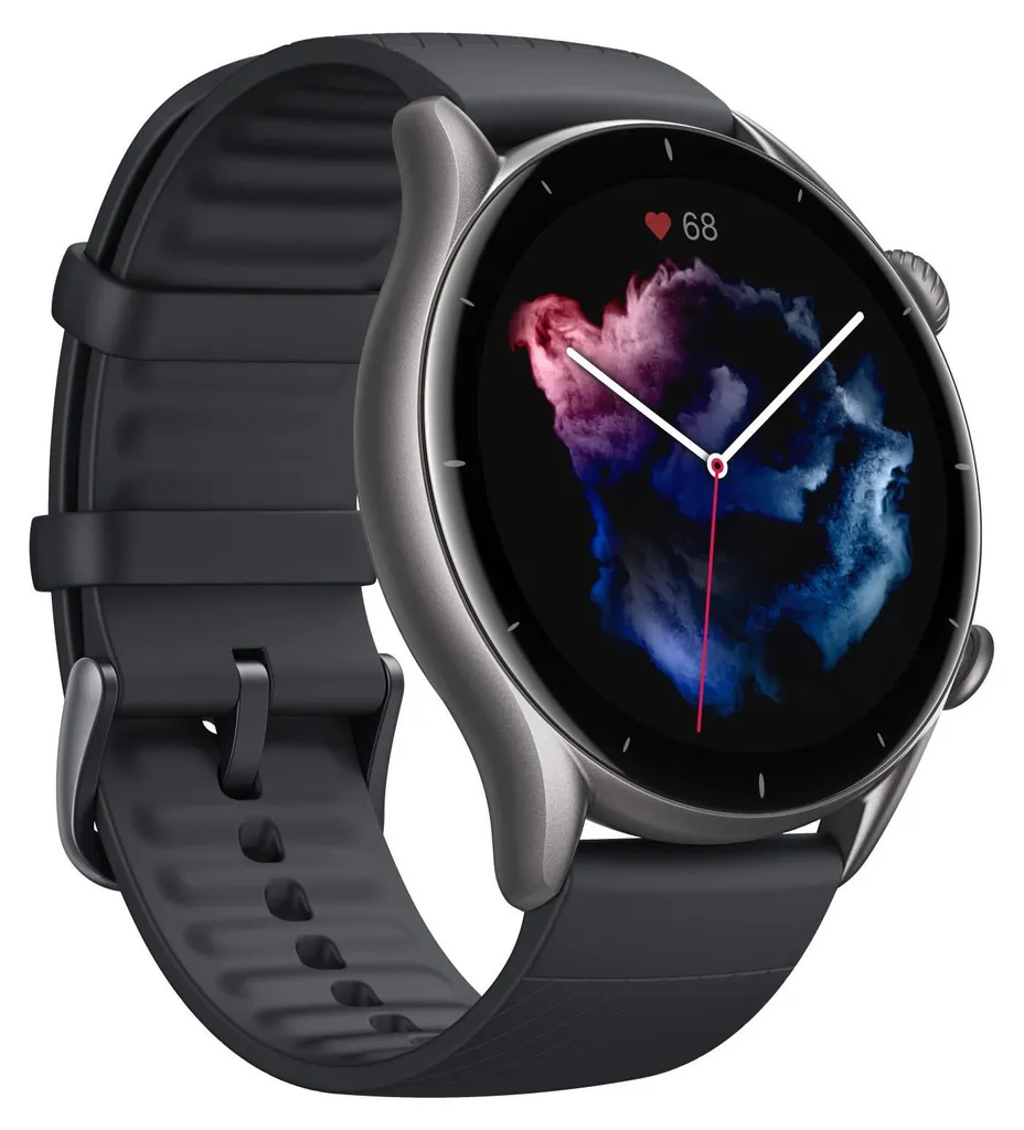 Montre connectée Amazfit GTR 3 GPS Noir avec Écran AMOLED 1,39 pouces