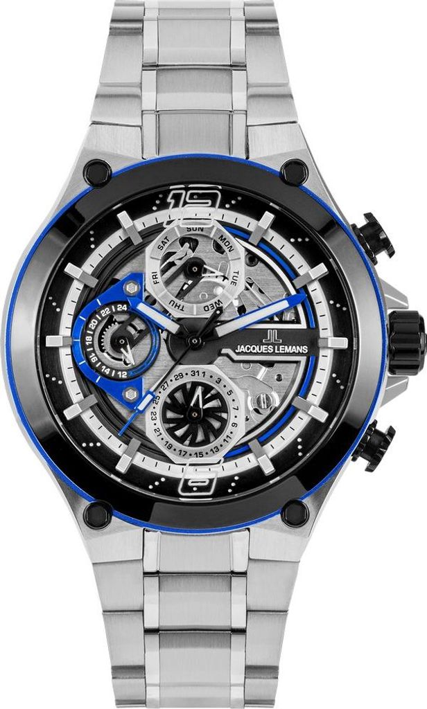 Jacques Lemans 1-2150D Manchester Multifunktion Herrenuhr 43mm