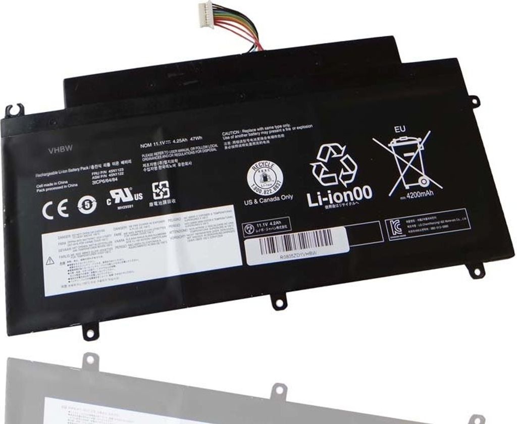 vhbw Akku Ersatz für Lenovo 45N1120, 45N1122, 45N1123, Produktbild 