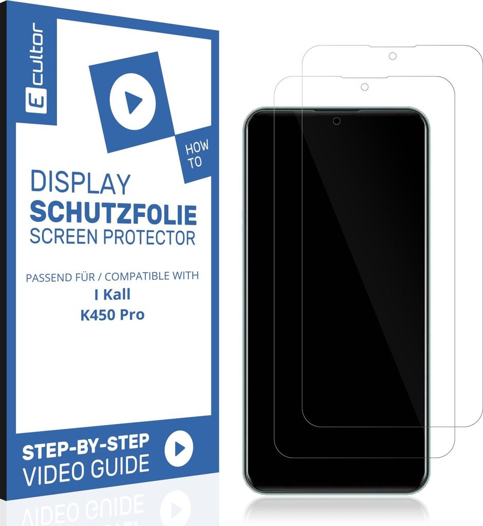 2x 3D Schutzfolie für I Kall K450 Pro Display Folie Flexibel Full Cover