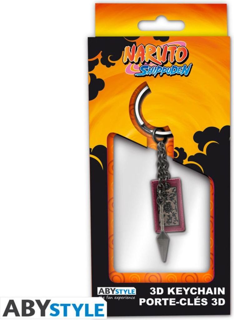 NARUTO SHIPPUDEN - Keychain 3D "Kunai & explosive tag"