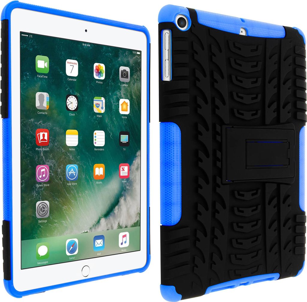 Schutzhülle mit Hartschale + Standfunktion für Apple iPad 5 / 6 / Air – Blau