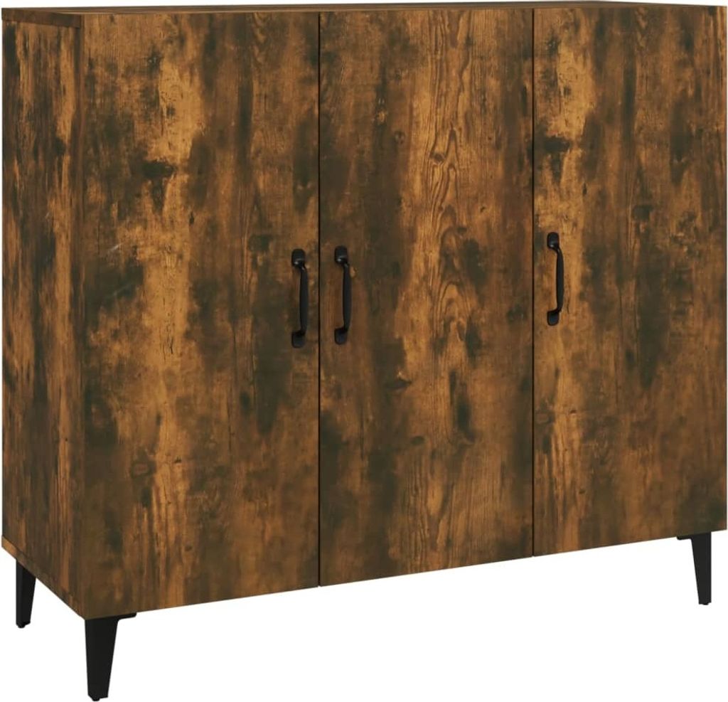 Sideboard Räuchereiche 90x34x80 cm Holzwerkstoff