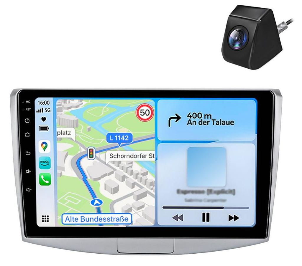 10" autorádio s CarPlay a zadní kamerou pro VW Passat B6, Obrázek produktu 