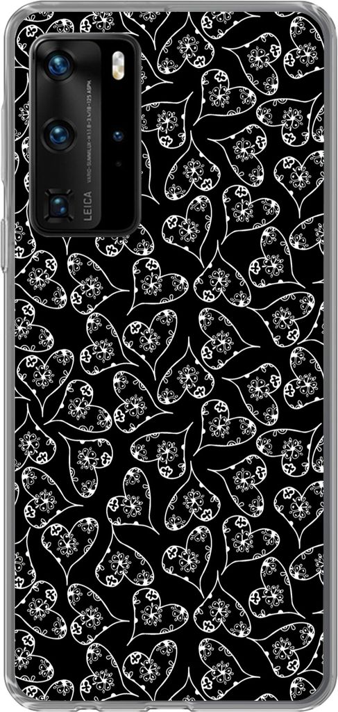 MuchoWow Handyhülle Schutzhülle Hülle für Telefoonhoesje Huawei P40 Pro Mädchen - Herz - Blumen - Muster - Mädchen - Kinder - Baby Silikon ...