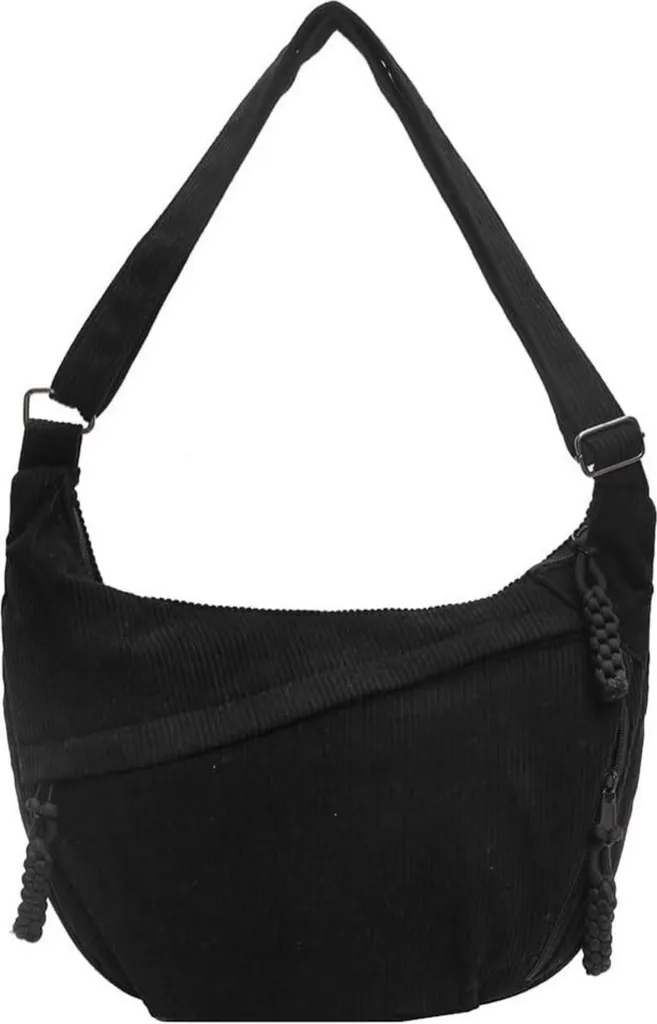 Sac à Bandoulière Demi-Lune Nylon Imperméable Grand Volume Léger