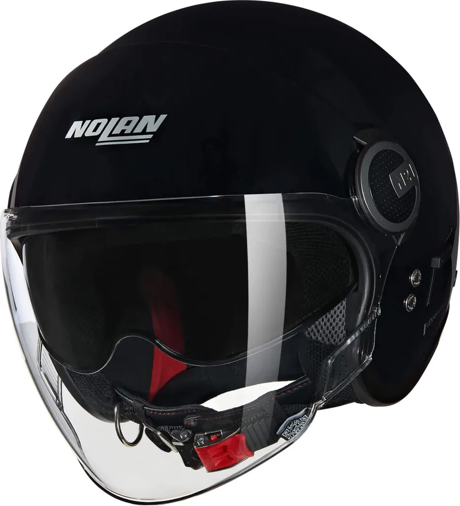 Casque Jet Nolan N21 Visière Classico N-Com Noir Taille XL pour Moto