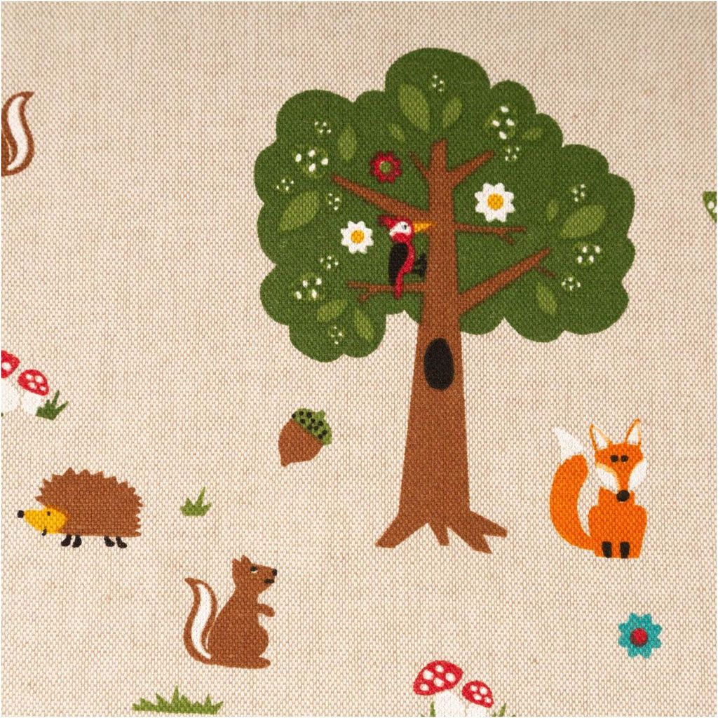 Dekostoff Fox Forest Füchse Bäume Meterware Kinderzimmer