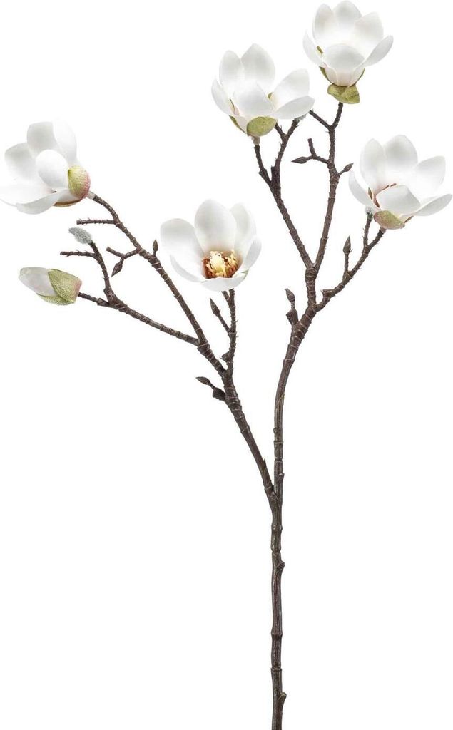 künstliche Magnolie Kirschblütenzweig weiß H. 65cm Emerald Produktbild 