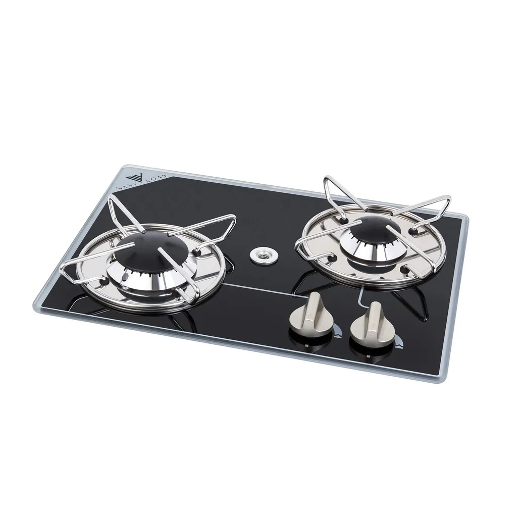 Table de cuisson gaz 2 feux pour studio et camping-car 360x280mm - 3