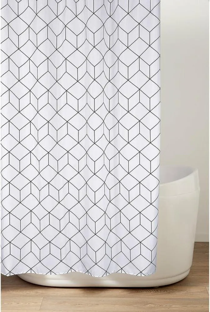 Tenda Doccia 180x200 Lavabile in Lavatrice - Poliestere Idrorepellente