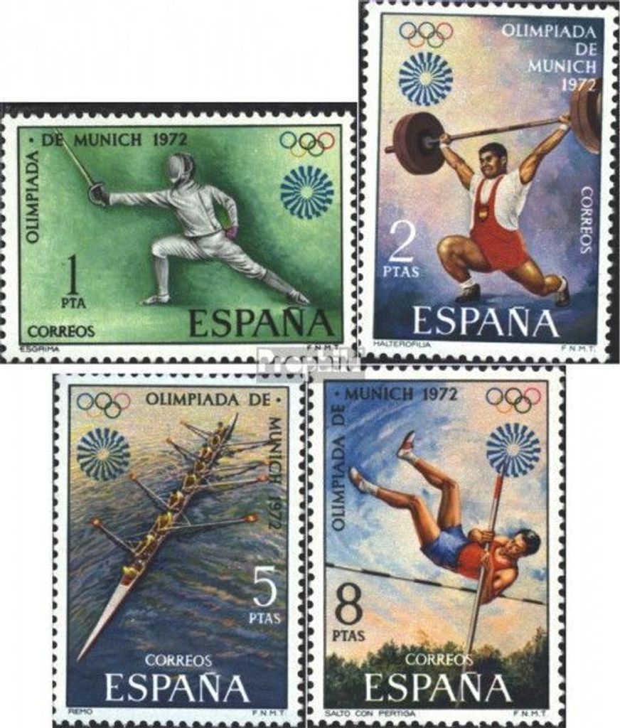 Briefmarken Spanien 1972 Mi 1993-1996 (kompl.Ausg.) postfrisch München72