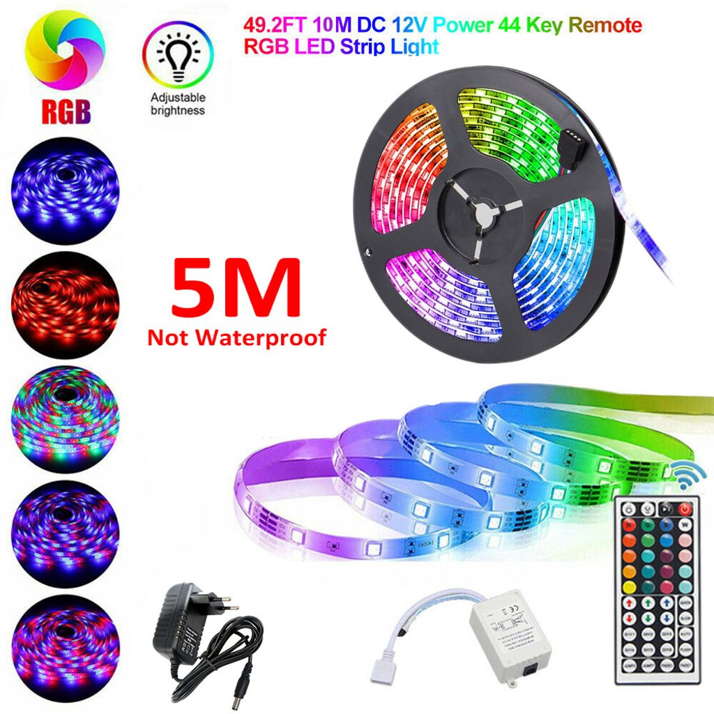 Remote Control Lighting 5M 300 LED RGB Colour Changing Waterproof Strip Light 