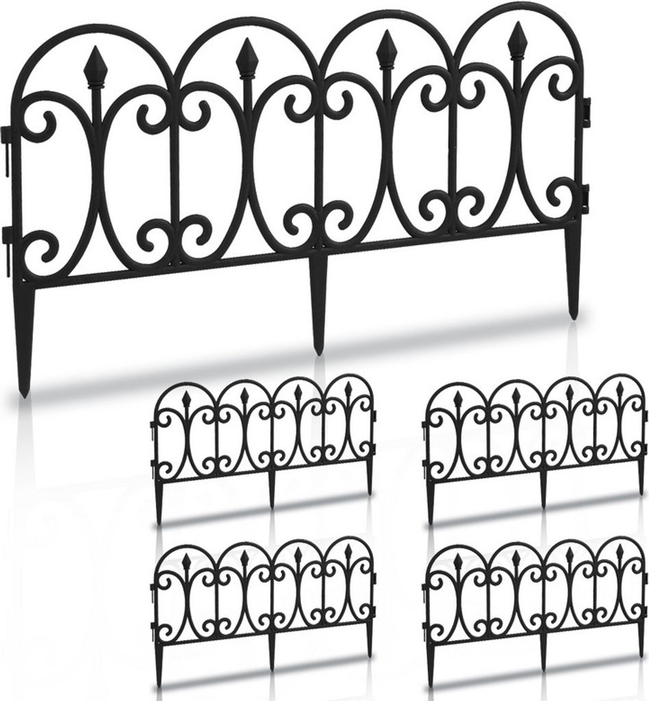 Faziango 20 tlg. Beetzaun Beeteinfassung Blumengarten Beetumrandung 3-18m Rasenkante