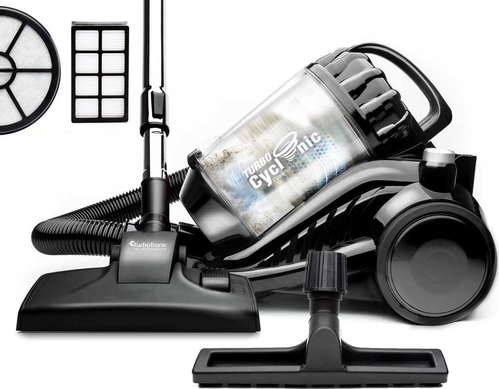 TurboTronic Multi Zyklon Staubsauger CV05 – brachiale 22kPa Saugkraft 900W ohne Beutel, leistungsstarker Bodenstaubsauger & Trockensauger für Pa...