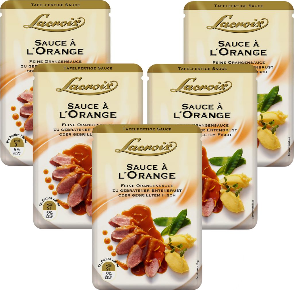 Lacroix Sauce a l Orange feine Orangensauce zu fleisch 150ml 5er Pack