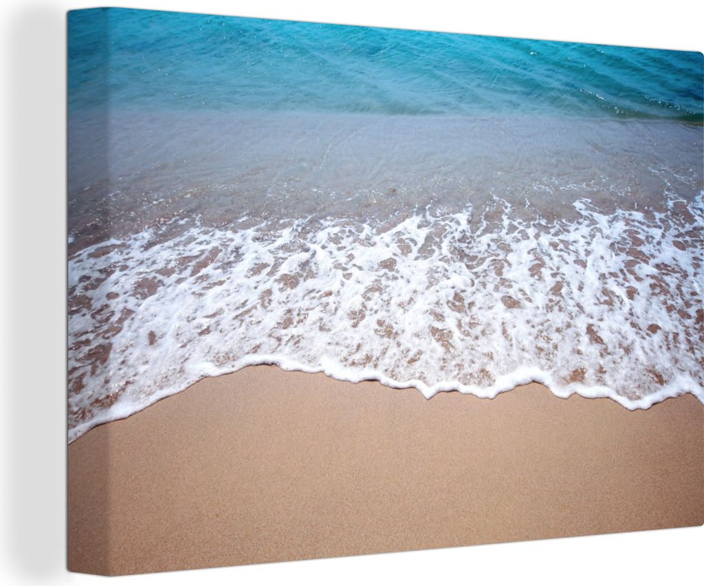 OneMillionCanvasses - Leinwandbilder - 140x90 cm, Wasser - Golf - Strand, Wandbilder Kunstdruck Wanddekoration - Foto auf Leinwand - Gemälde auf...