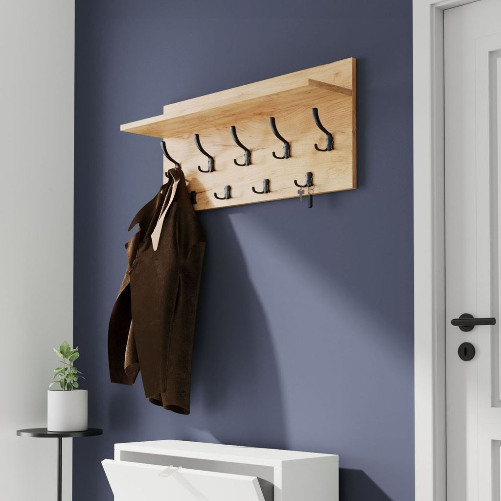 AKKE Gold Craft Horizontaler Garderobe VERTI - BLK haken BxH: 90x40 cm