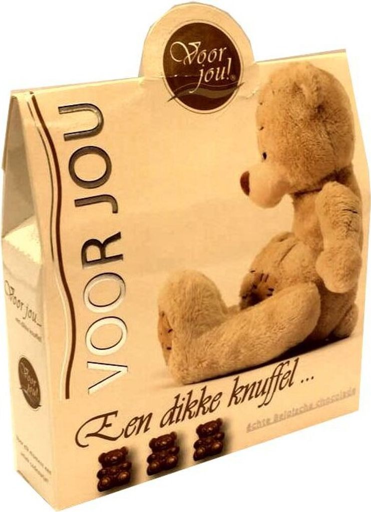 Voor Jou! Cadeau Doos Trendy Beertjes Dikke Knuffel (100 gr)
