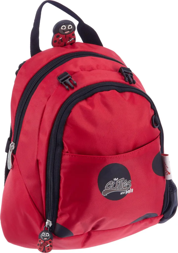 Zaino Coccinella Cuties and Pals Soft con Cuscino 30cm - Rosso