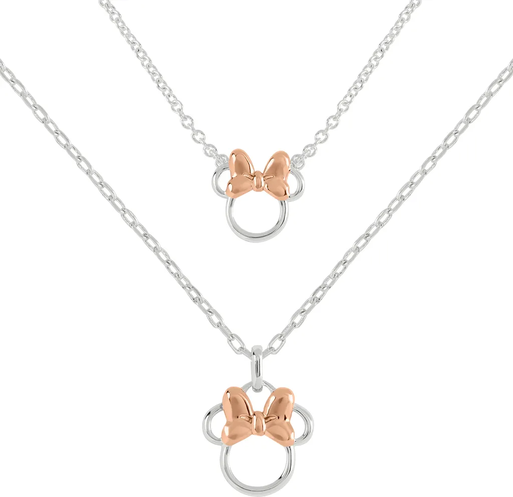 Collier Minnie Mouse Double Rangée : Bijou Disney Ajustable sans Nickel