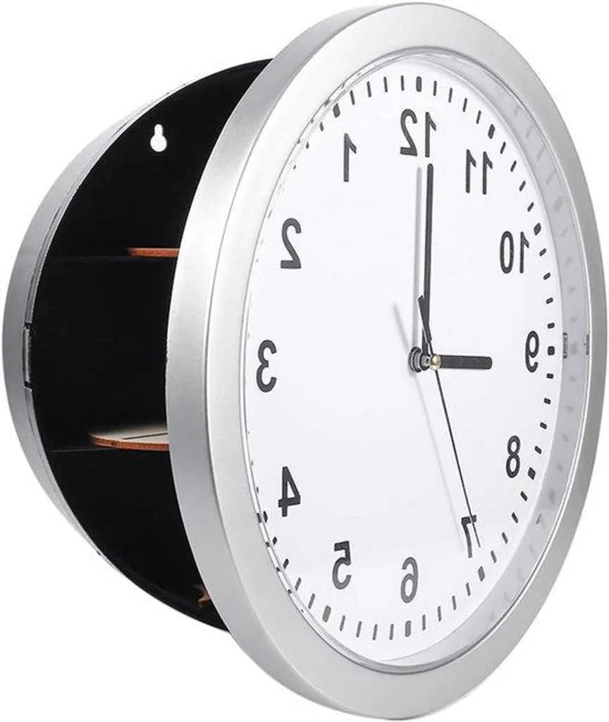 Horloge murale avec compartiment secret pour bijoux et valeurs - SafeClock