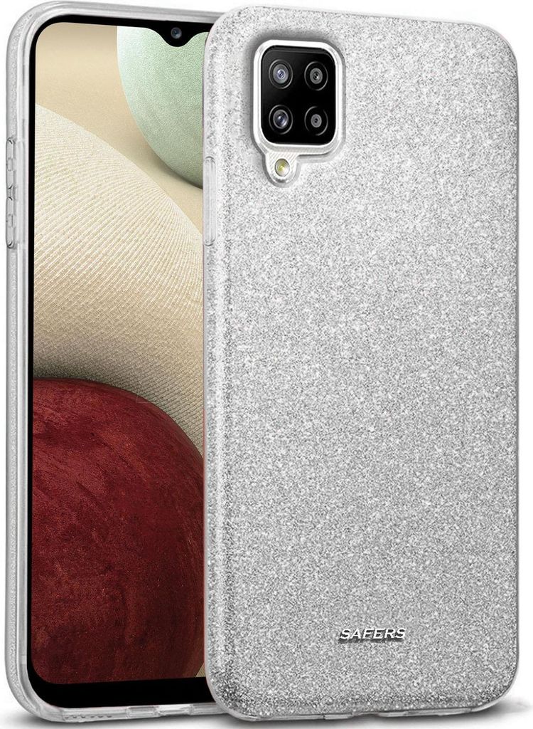 Handy Case für Samsung Galaxy A22 4G / M22 Hülle Glitzer Cover TPU Schutzhülle, Silber
