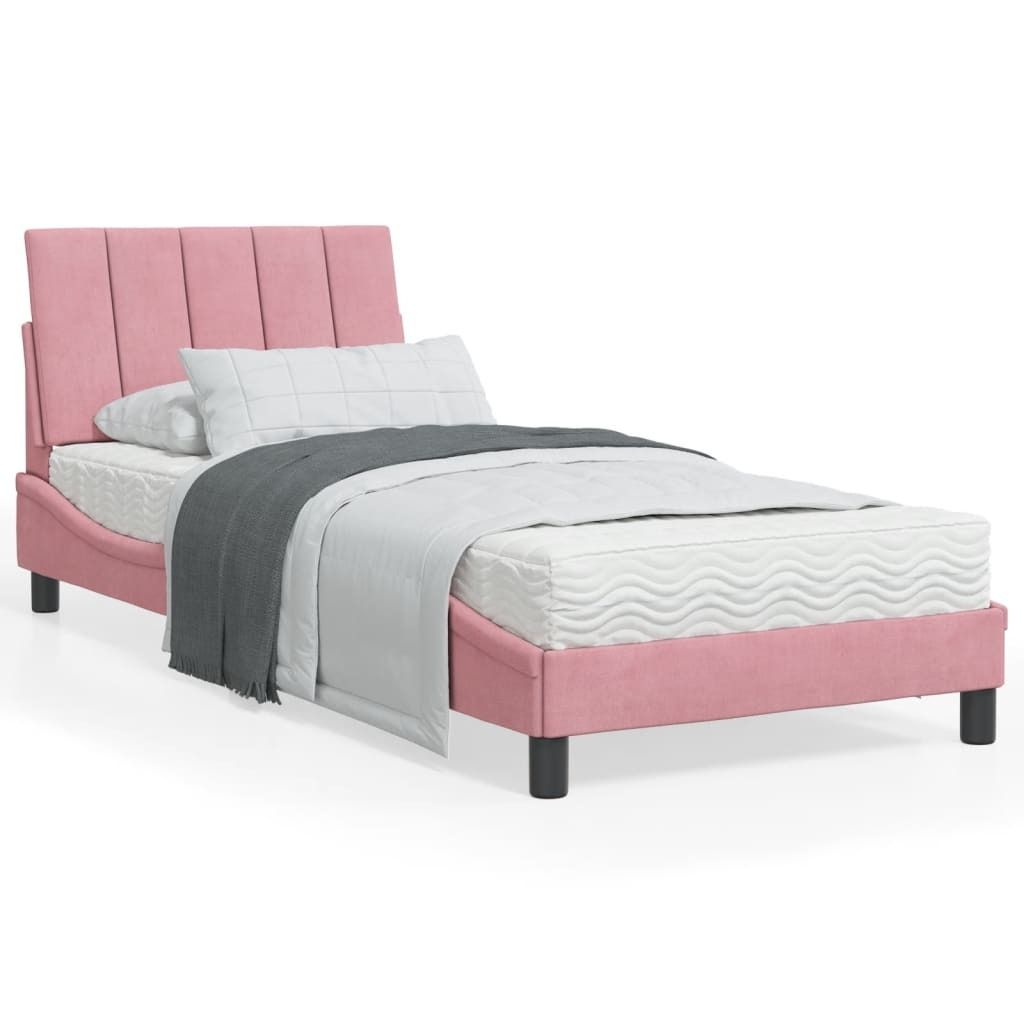 Maison Exclusive - Bettgestell ohne Matratze "Hanko" Rosa 90x190 cm Samt
