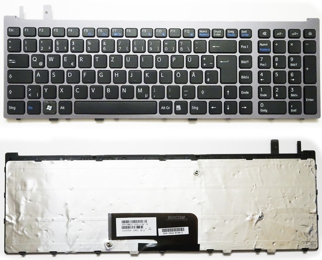 Tastatur für SONY Vaio PCG-8152M PCG-8131M PCG-8131L deutsch mit Rahmen