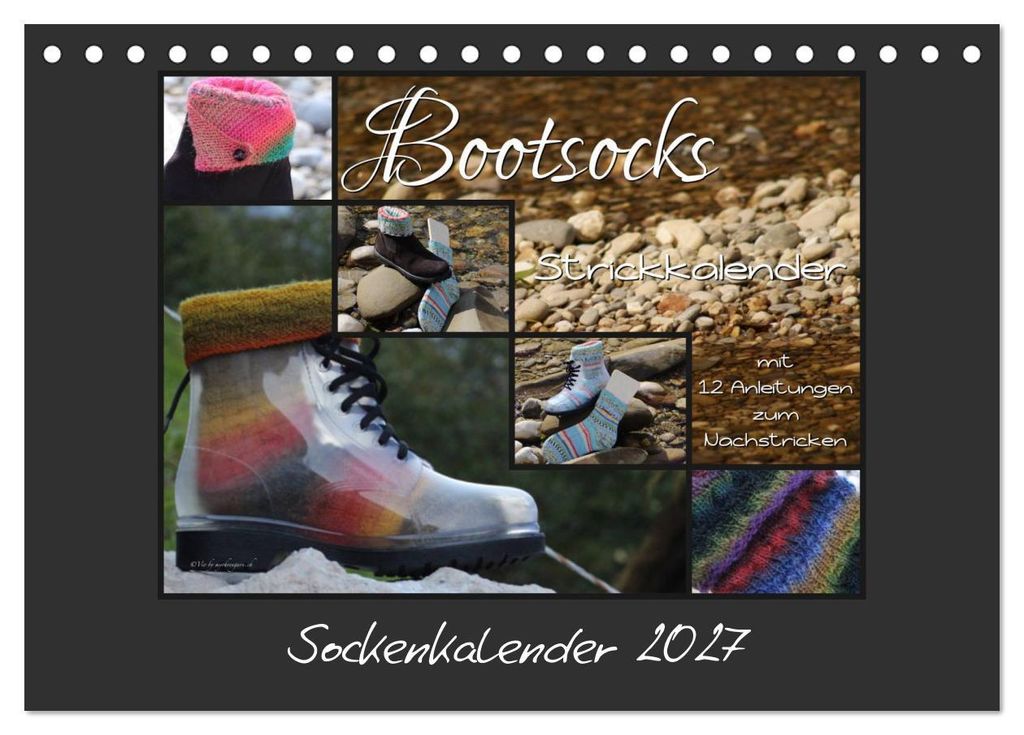 Sockenkalender Bootsocks 2027 (Tischkalender 2027 DIN A5 quer), CALVENDO Monatskalender