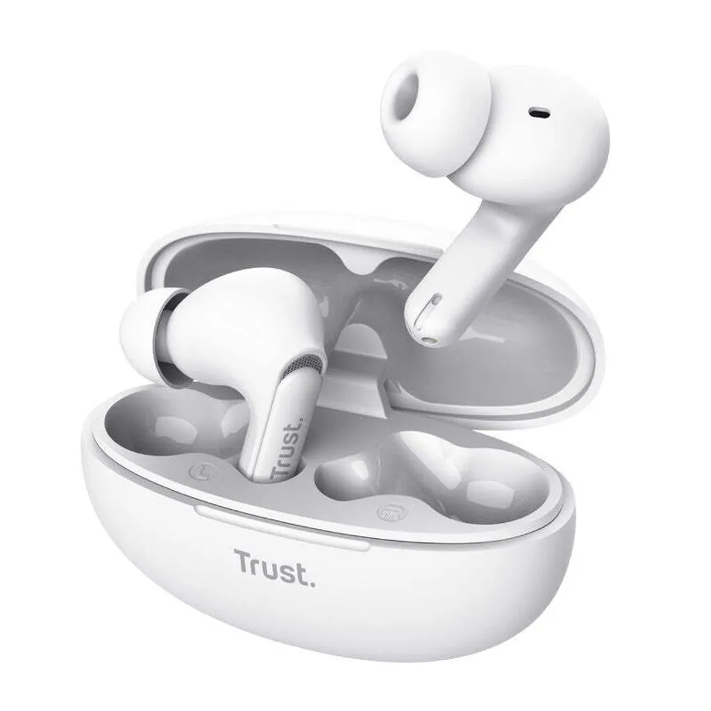 Trust Yavi Auricolari Bluetooth TWS Bianco | Audio Top per Chiamate e Musica
