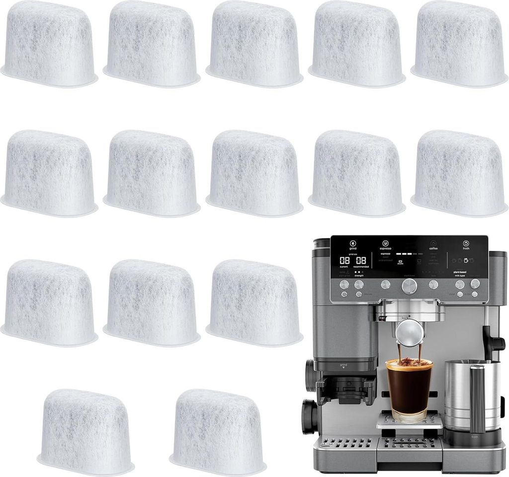 18 Stück Wasserfilter für Ninja Luxe Café, Haltbare Wasserfiltereinsätze für Ninja Kaffeemaschine Zubehör (Grau)