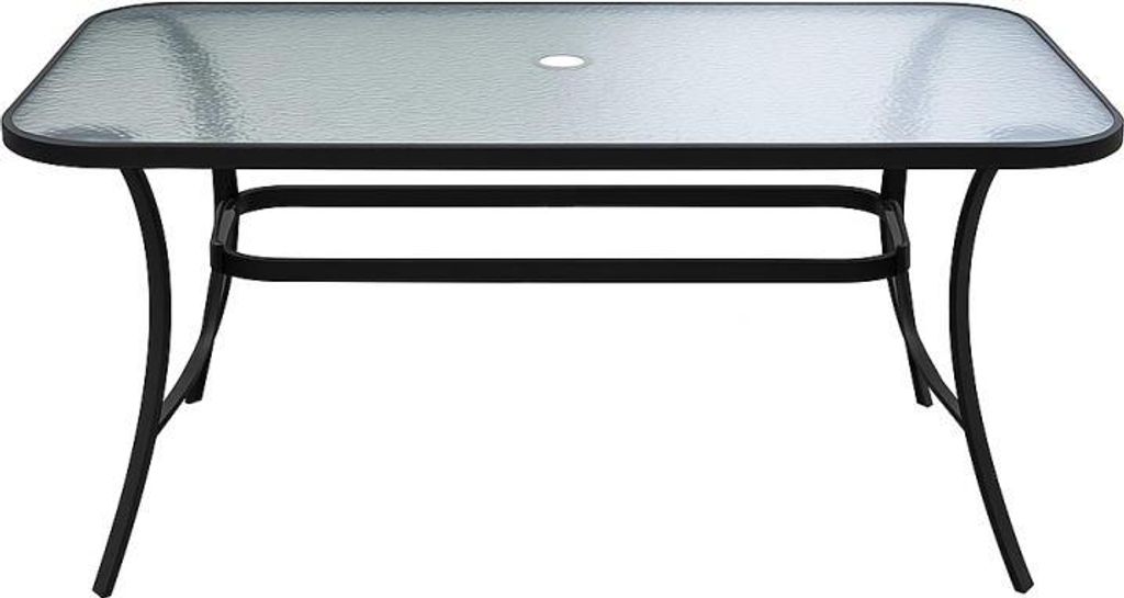 Obdélníkový stůl T25 120x80 sklo kov pro balkon terasu pro Obrázek produktu 