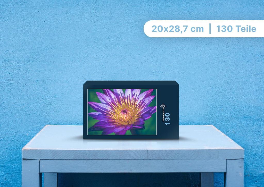 hansepuzzle 108173 - Blume Puzzle, 130 Teile, Natur, 28,7 x 20,0cm mit hochwertiger Aufbewahrung, Kartonbox und wiederverschließbarem Beutel