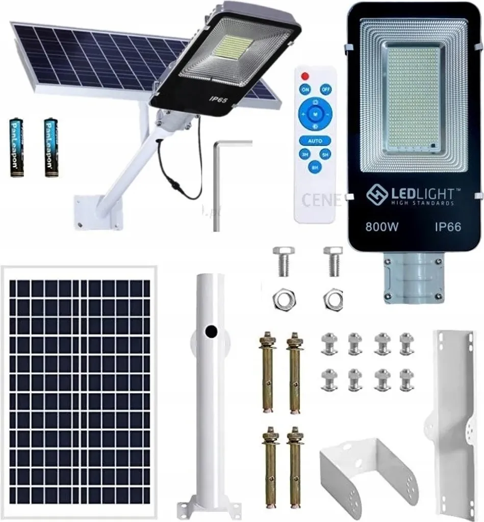 Lampione con sensore crepuscolare Solare 800W