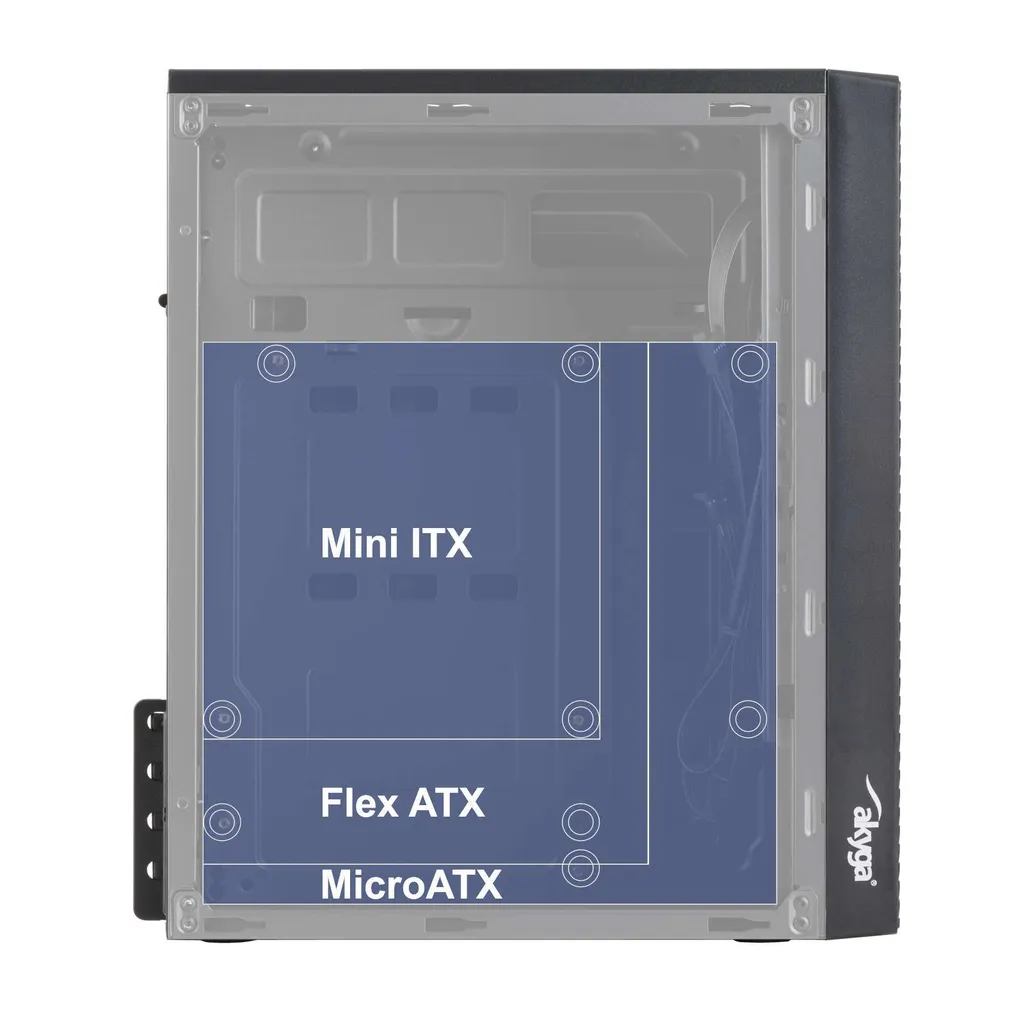 Boîtier PC Micro ATX Akyga AK36BK Noir - Mini Tour Compacte et Robuste - 11