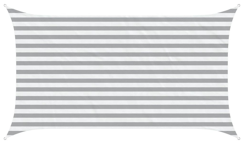 vidaXL Sonnensegel Hellgrau und Weiß 3,5 x 2 m 100 % Produktbild 