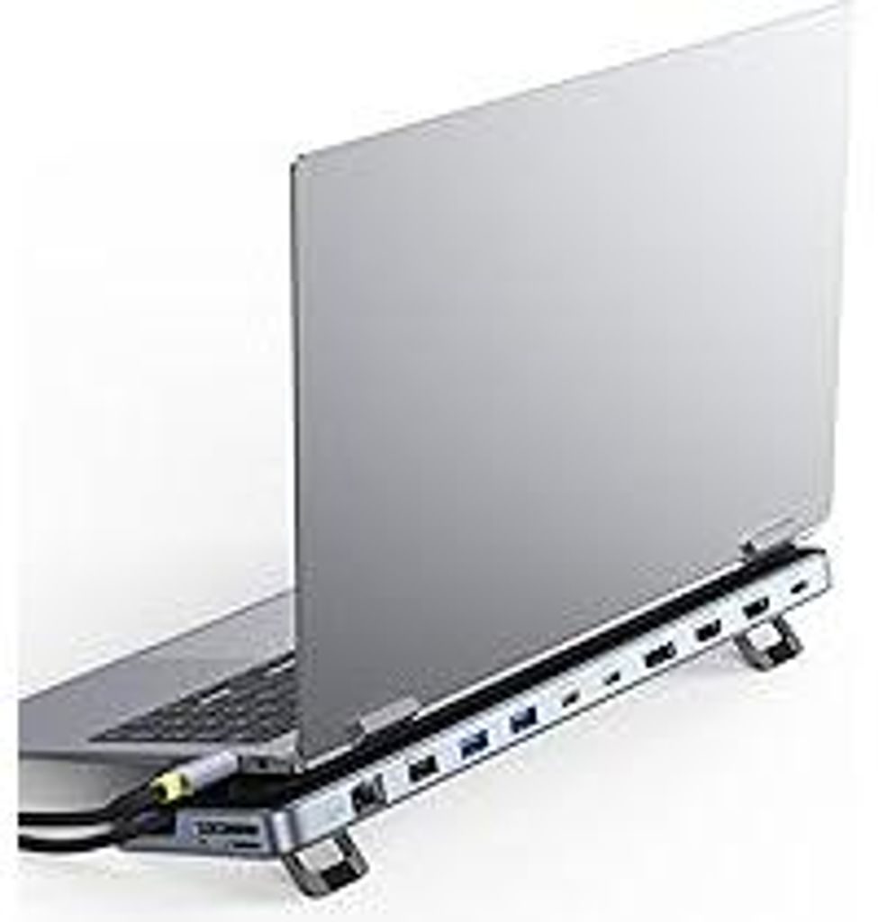 Baseus Laptop-Dockingstation-Ständer, 12-in-1, HUB Dreifaches 4K-Display, HDMI/DP, 10 Gbit/s USB A/C, schnelle Datenübertragung, PD 100W, Etherne...