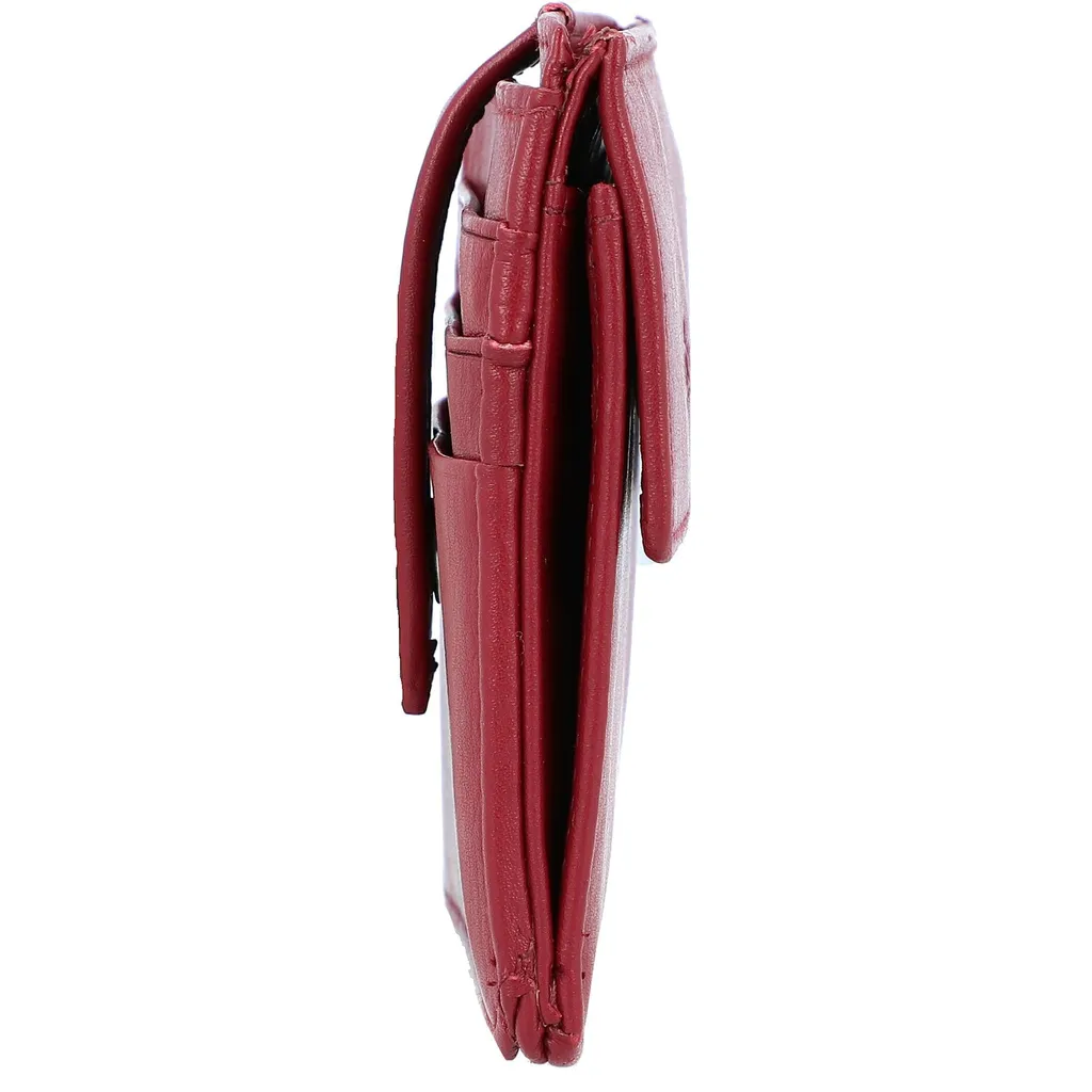 Esquire Oslo Card Holder Red: Accessorio in Pelle Elegante e Compatto - 8