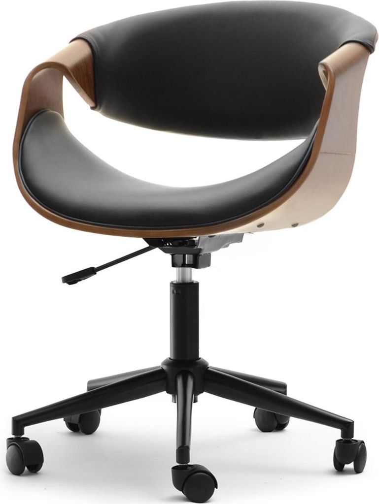 ENIGER Designer-Drehstuhl - Walnuss / Schwarz