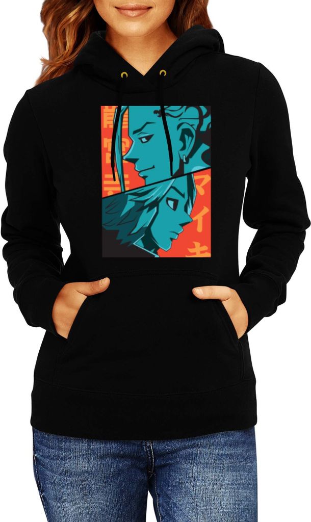 Damen Kapuzenpullover Japan Anime Manga Tokyo Anime Revengers Ken V Manjiro, Lady XS / Schwarz
