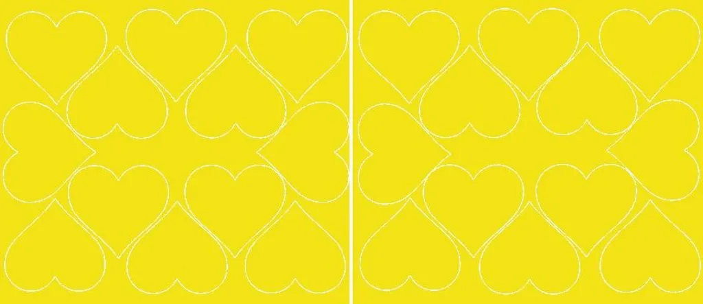Adesivi Cuore Giallo San Valentino 7cm per Bambini e Lavoretti