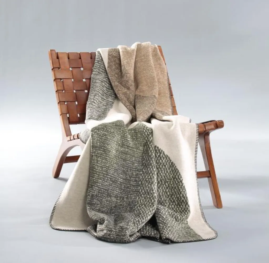 Couverture cocooning Nordic Rock pour soirées d'hiver Naturel 150x200