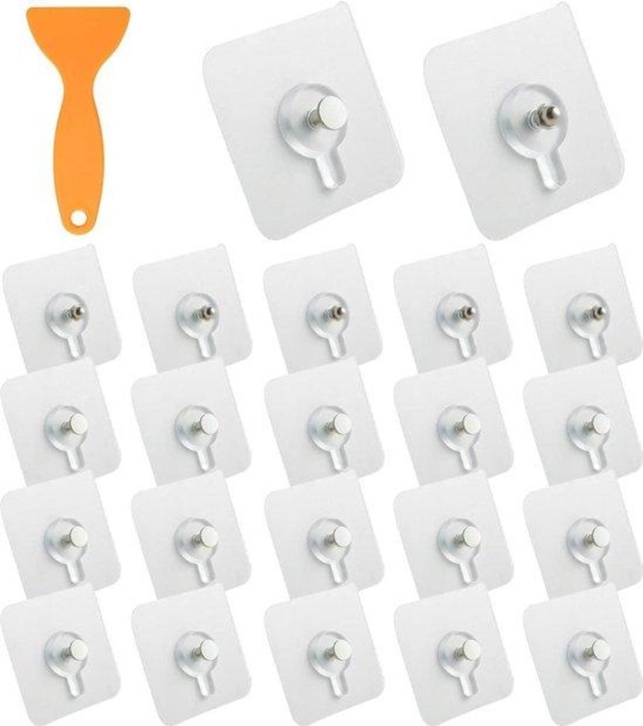 Zweckmäßige selbstklebende Fotohaken für das Ophängen von transparenten Bildern ohne Bohren, inklusive Schraber und Fotoliste, ideal für Badka...