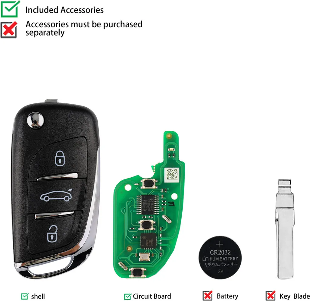 Réparer votre Clé Usée avec cette Télécommande 3 Boutons pour VVDI